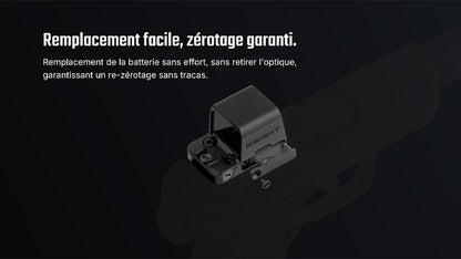 Olight Osight SE Point Vert - Optique fermée multi-réticules RMSc avec batterie latérale CR1620