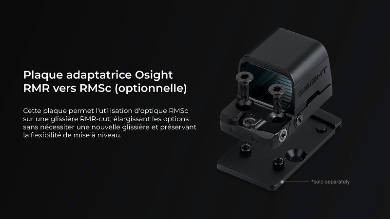 Olight Osight SE Point Vert - Optique fermée multi-réticules RMSc avec batterie latérale CR1620