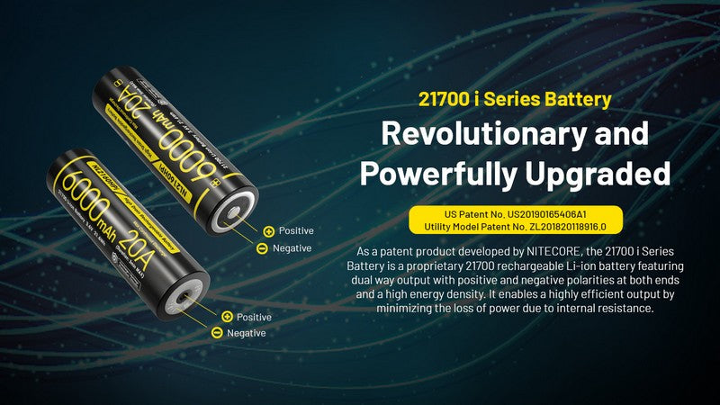 Batterie Nitecore NL2160HPi 21700 - 6000mAh 3.6V - protégée Li-ion  NYCTALOPE  