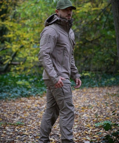 Softshell Ripstop Coyote GK DUTYCALL - veste softshell 3 couches imperméable et respirante