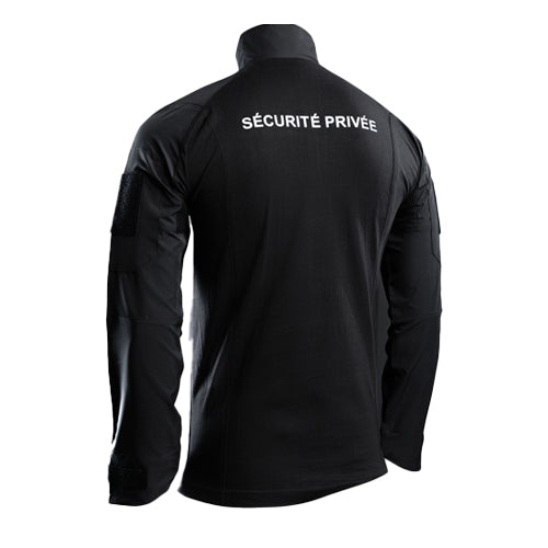 Chemise UBAS manches longues Sécurité Privée Noir GK SAFETEK - chemise professionnelle déperlante