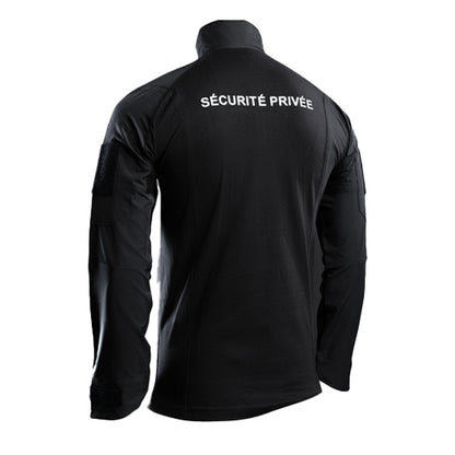 Chemise UBAS manches longues Sécurité Privée Noir GK SAFETEK - chemise professionnelle déperlante