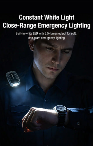 Klarus WL6 - Lampe d'épaule de signalisation 360° rouge et bleu