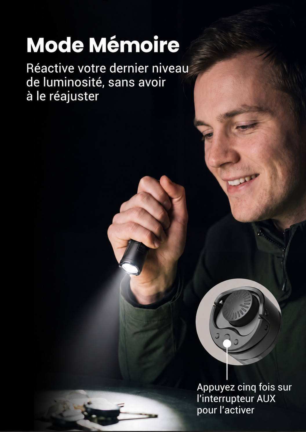 Klarus XT Mini - Lampe tactique compacte à double interrupteur arrière