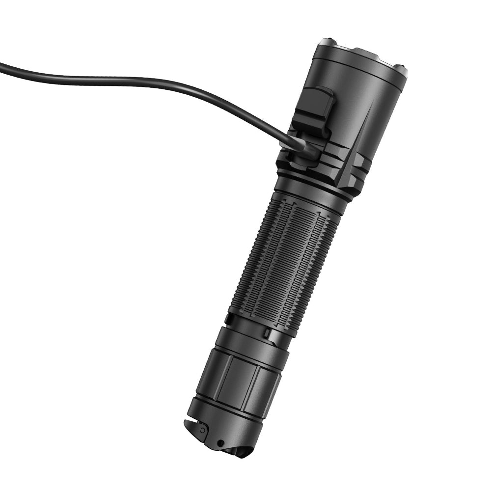 Klarus XT12R - Lampe tactique longue portée à double interrupteur arrière