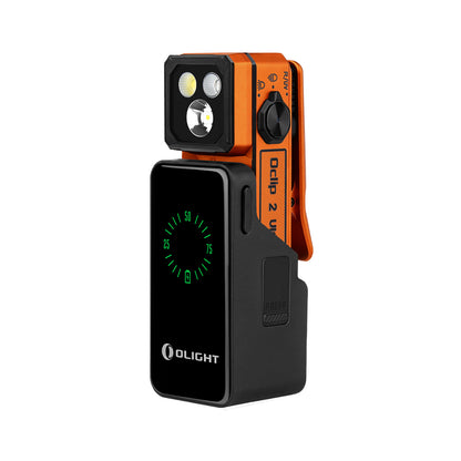 Olight Oclip 2 Ultra Premium - Lampe clip EDC double axe, lumière rouge et UV