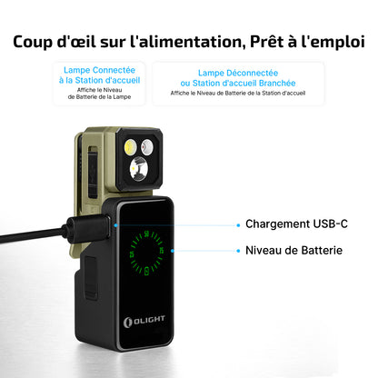 Olight Oclip 2 Ultra Premium - Lampe clip EDC double axe, lumière rouge et UV