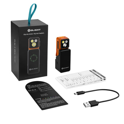 Olight Oclip 2 Ultra Premium - Lampe clip EDC double axe, lumière rouge et UV