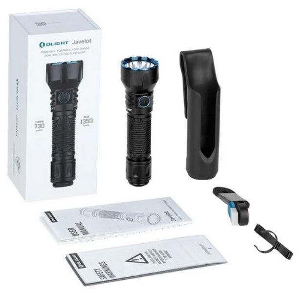 Lampe Torche Olight Javelot - 1350 Lumens rechargeable longue portée  NYCTALOPE  