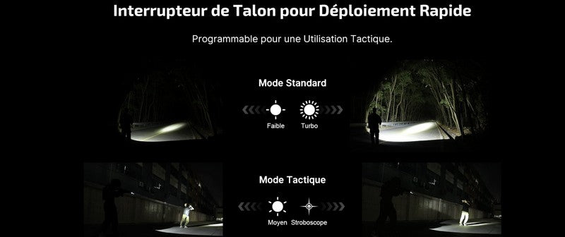 Lampe Torche Olight Javelot - 1350 Lumens rechargeable longue portée  NYCTALOPE  