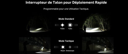 Lampe Torche Olight Javelot - 1350 Lumens rechargeable longue portée  NYCTALOPE  