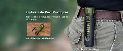 Lampe Torche Olight Javelot - 1350 Lumens rechargeable longue portée  NYCTALOPE  