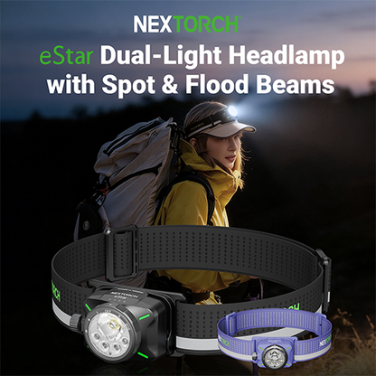 Lampe Frontale Professionnelle Nextorch eStar – 1300 Lumens