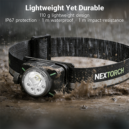 Lampe Frontale Professionnelle Nextorch eStar – 1300 Lumens