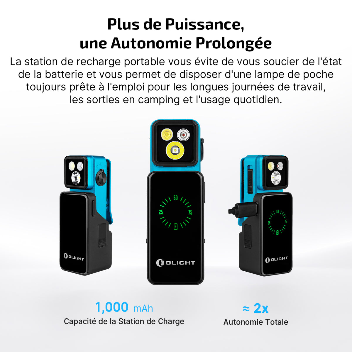 Olight Oclip 2 Pro Premium - Lampe clip rechargeable avec station de charge