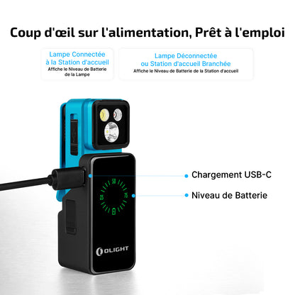 Olight Oclip 2 Pro Premium - Lampe clip rechargeable avec station de charge
