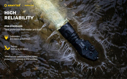 Armytek Parma C1IR - Lampe tactique blanche et infrarouge pour arme ou casque