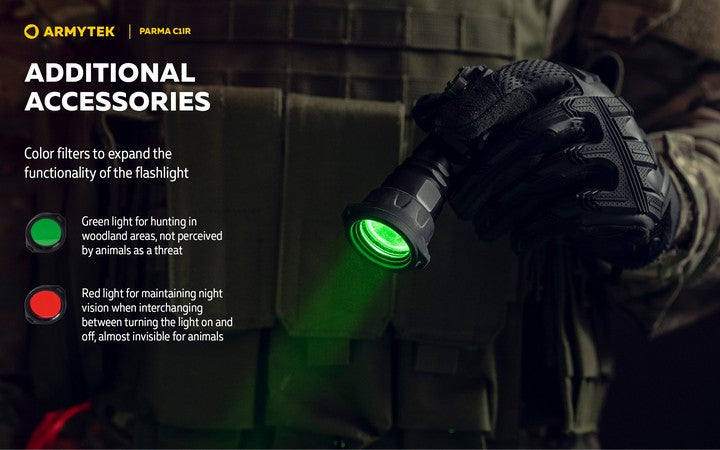 Armytek Parma C1IR - Lampe tactique blanche et infrarouge pour arme ou casque
