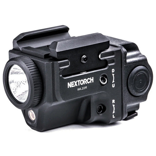 Lampe arme de poing Nextorch WL22R - 650 Lumens + laser rouge - Fixation sur rail  NYCTALOPE  