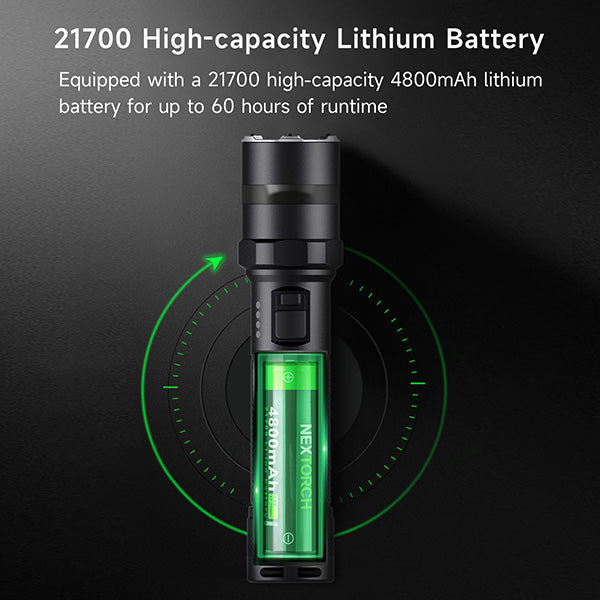 Lampe Torche Nextorch P84B - 3700 Lumens - lampe torche rechargeable USB-C - balise de signalisation  NYCTALOPE  