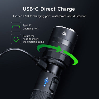 Lampe Torche Nextorch P84B - 3700 Lumens - lampe torche rechargeable USB-C - balise de signalisation  NYCTALOPE  