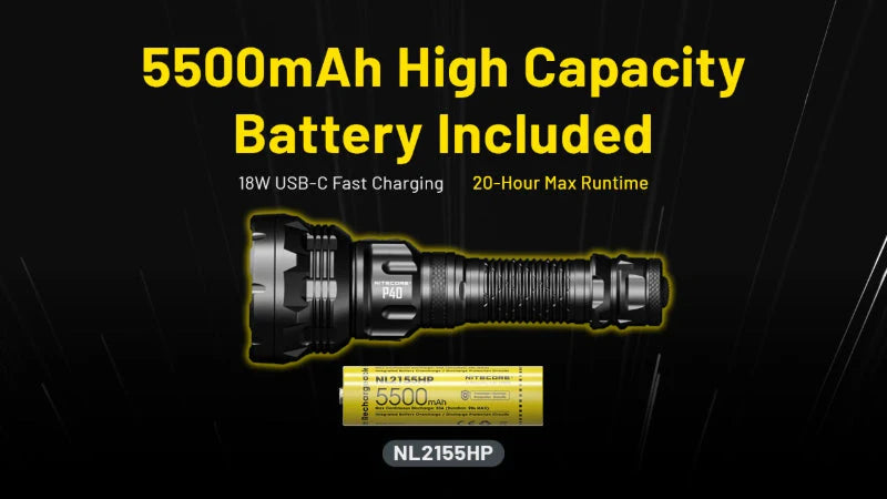 Lampe torche Nitecore P40 tactique laser LEP – 2000 Lumens  NYCTALOPE  