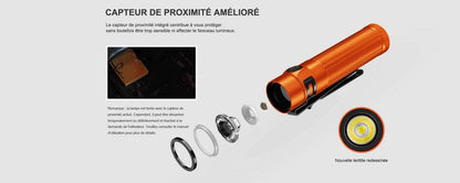 Lampe Torche Olight Baton 3 Pro Max - 2500 Lumens  NYCTALOPE  