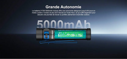 Lampe Torche Olight Baton 3 Pro Max - 2500 Lumens  NYCTALOPE  
