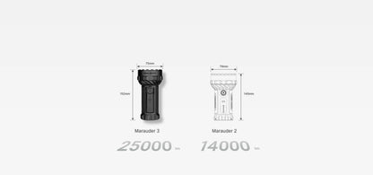 Olight Marauder 3 - Lampe torche LED rechargeable 25 000 lumens triple faisceau