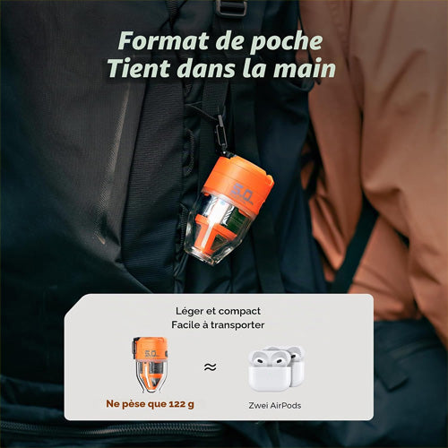 Olight FLEXTAIL MAX PUMP 3 – Mini pompe à air portable 3-en-1 avec lanterne 300 lm, rechargeable USB-C