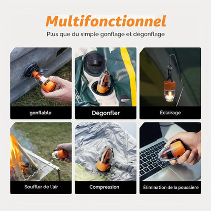 Olight FLEXTAIL MAX PUMP 3 – Mini pompe à air portable 3-en-1 avec lanterne 300 lm, rechargeable USB-C