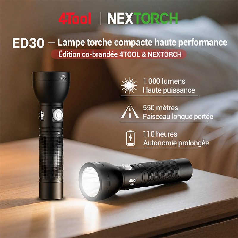 Nextorch ED30 - Lampe torche rechargeable USB-C 1000 lumens