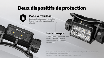 Nitecore HC65 MCT - Lampe frontale rechargeable 2000 lumens à trois températures de couleur