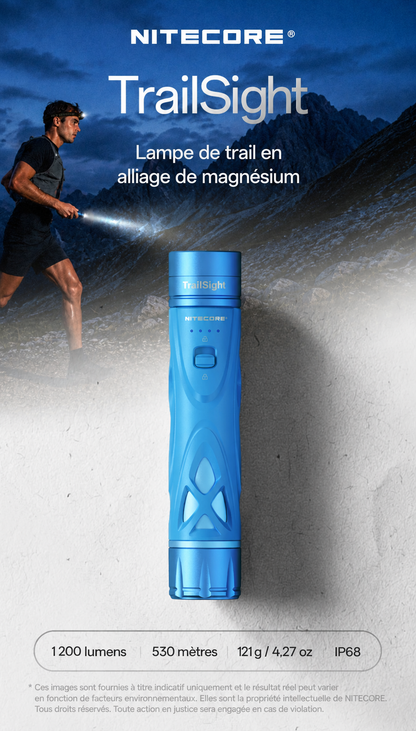 Nitecore TrailSight - Lampe torche de trail running 1200 lumens