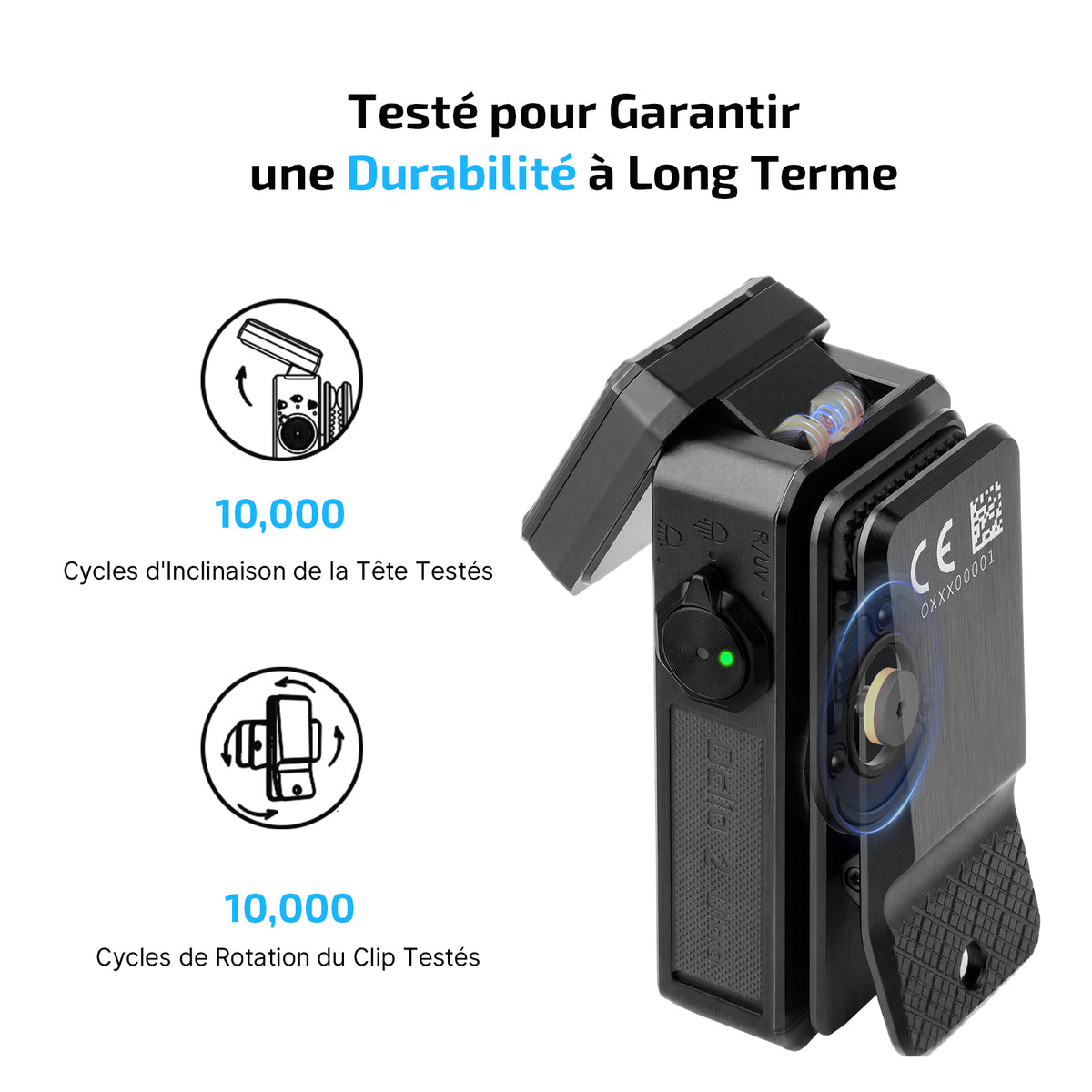 Olight Oclip 2 Ultra - Lampe clip EDC double axe, lumière rouge et UV