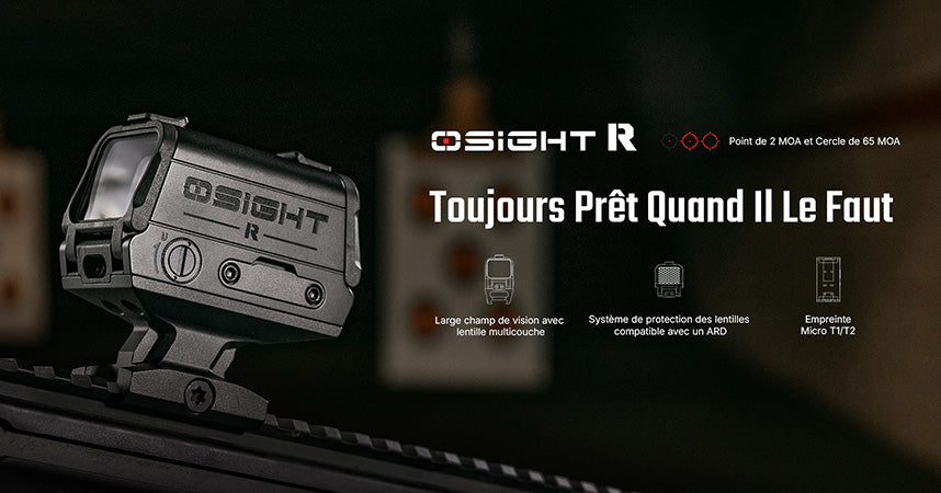 Olight Osight R - Viseur point rouge fermé multi-réticules à empreinte Micro T1/T2