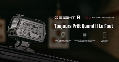 Olight Osight R - Viseur point rouge fermé multi-réticules à empreinte Micro T1/T2