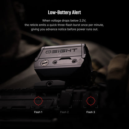 Olight Osight R - Viseur point rouge fermé multi-réticules à empreinte Micro T1/T2