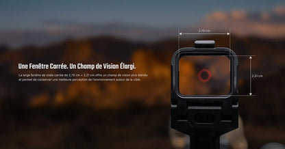 Olight Osight R - Viseur point rouge fermé multi-réticules à empreinte Micro T1/T2