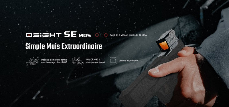 Olight Osight SE MOS - Viseur point rouge fermé à montage direct GLOCK MOS