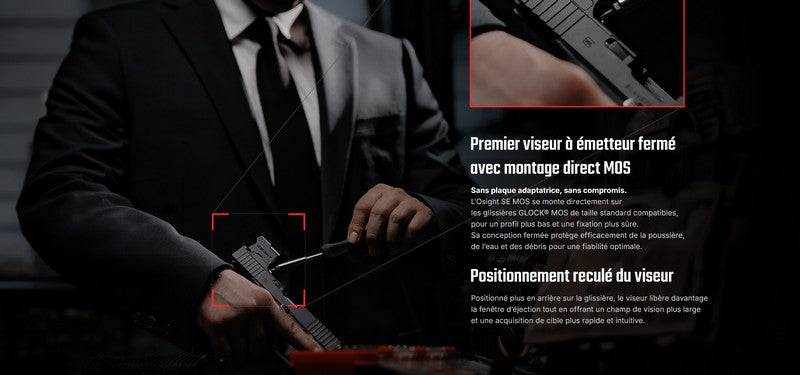 Olight Osight SE MOS - Viseur point rouge fermé à montage direct GLOCK MOS