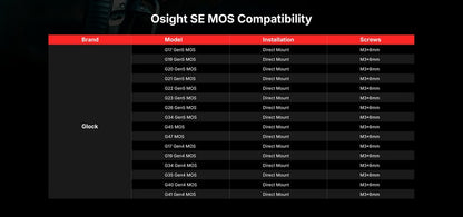 Olight Osight SE MOS - Viseur point rouge fermé à montage direct GLOCK MOS