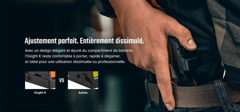 Olight Osight K - Viseur reflex ouvert point vert 6 MOA à empreinte RMSc