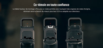 Olight Osight K - Viseur reflex ouvert point vert 6 MOA à empreinte RMSc