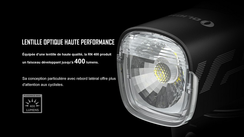 Lampe Avant Velo Support Guidon - Phare Waterproof 400 Lumens