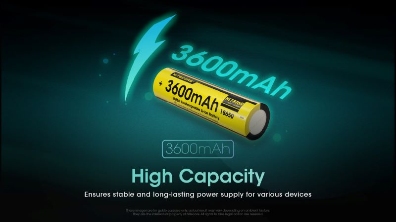 Batterie Nitecore NL1836R 18650 Rechargeable – 3600mAh 3.6V