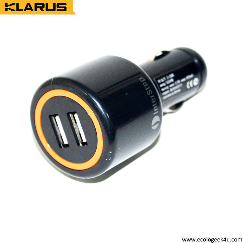 Chargeur allume-cigare double USB, Klarus XT11GT, XT11X, XT12