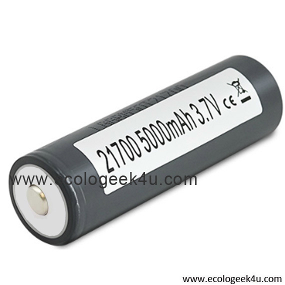 Batterie LG M50T 21700 5000 mAh 10A 3.7V Li-ion LGGBM50T21700 button top -  ecologeek4u