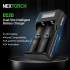 Chargeur Nextorch DC20 USB 2 baies Li-ion 21700, 18650, 18350,16340, 14500