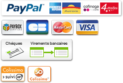 Paiement scuris Paybox ou Paypal / chque / Virement bancaire - livraison assure par colissimo